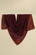 Kashmir Loom Sozni Koundar Baildar Hand Embroidered Pashmina Neck Scarf Port