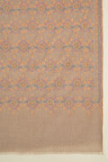 Kashmir Loom Sozni Butidar Jaaldar Hand Embroidered Pashmina Shawl Natural