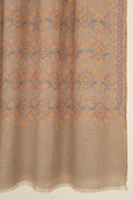 Kashmir Loom Sozni Butidar Jaaldar Hand Embroidered Pashmina Shawl Natural