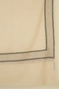 Kashmir Loom Sozni Dordar Hand Embroidered Pashmina Shawl Ivory Multi