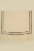 Kashmir Loom Sozni Dordar Hand Embroidered Pashmina Shawl Ivory Multi
