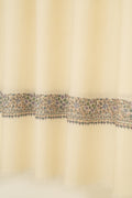 Kashmir Loom Sozni Dordar Hand Embroidered Pashmina Shawl Ivory