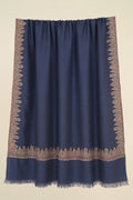 Kashmir Loom Sozni Farah Noosh Dordar Hand Embroidered Pashmina Shawl Glacier