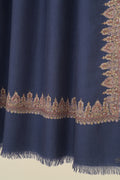 Kashmir Loom Sozni Farah Noosh Dordar Hand Embroidered Pashmina Shawl Glacier