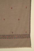 Kashmir Loom Sozni Fardauz Border Butidar Hand Embroidered Pashmina Shawl Natural