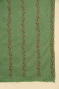 Kashmir Loom Sozni Farheena Khatrast Hand Embroidered Pashmina Shawl Peridot