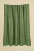 Kashmir Loom Sozni Farheena Khatrast Hand Embroidered Pashmina Shawl Peridot