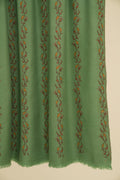 Kashmir Loom Sozni Farheena Khatrast Hand Embroidered Pashmina Shawl Peridot