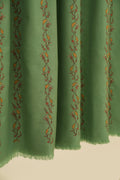 Kashmir Loom Sozni Farheena Khatrast Hand Embroidered Pashmina Shawl Peridot