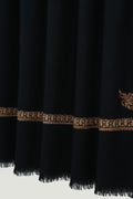 Kashmir Loom Sozni Gohar Neemdor Koundar Hand Embroidered Pashmina Large Shawl Black