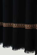 Kashmir Loom Sozni Gohar Neemdor Koundar Hand Embroidered Pashmina Large Shawl Black