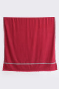 Kashmir Loom Sozni Golband Hashiya Hand Embroidered Pashmina Large Shawl Flamingo