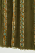 Kashmir Loom Sozni Gulsheeda Khatrast Hand Embroidered Pashmina Shawl Fern
