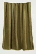 Kashmir Loom Sozni Gulsheeda Khatrast Hand Embroidered Pashmina Shawl Fern