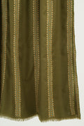 Kashmir Loom Sozni Gulsheeda Khatrast Hand Embroidered Pashmina Shawl Fern