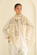Kashmir Loom Sozni Hashiya Koundar Hand Embroidered Pashmina Shawl Ivory