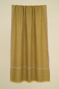 Kashmir Loom Sozni Hashiya Hand Embroidered Pashmina Stole Light Green