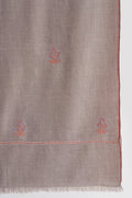 Kashmir Loom Sozni Hayat Butidar Hand Embroidered Pashmina Shawl Natural