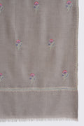 Kashmir Loom Sozni Heera Bail Buti Hand Embroidered Pashmina Stole Natural