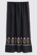 Kashmir Loom Sozni Heera Buta Palledar Hand Embroidered Pashmina Stole Pencil