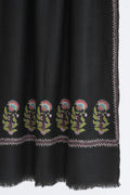 Kashmir Loom Sozni Heera Buta Palledar Hand Embroidered Pashmina Stole Pencil