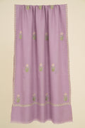 Kashmir Loom Sozni Iris Bail Buti Hand Embroidered Pashmina Stole Wisteria