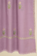 Kashmir Loom Sozni Iris Bail Buti Hand Embroidered Pashmina Stole Wisteria