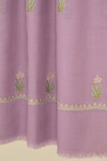 Kashmir Loom Sozni Iris Bail Buti Hand Embroidered Pashmina Stole Wisteria