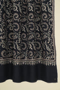 Kashmir Loom Sozni Jaaldar Hand Embroidered Pashmina Shawl Navy