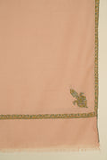 Kashmir Loom Sozni Jamila Hashiya Corner Buti Hand Embroidered Pashmina Shawl Dune