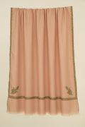Kashmir Loom Sozni Jamila Hashiya Corner Buti Hand Embroidered Pashmina Shawl Dune