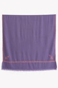 Kashmir Loom Sozni Jamila Hashiya Corner Buti Hand Embroidered Pashmina Shawl Plum Stone