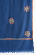 Kashmir Loom Sozni Kahkeshan Bail Buta Hand Embroidered Pashmina Shawl Nebula