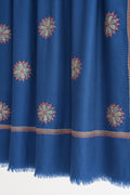 Kashmir Loom Sozni Kahkeshan Bail Buta Hand Embroidered Pashmina Shawl Nebula