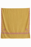 Kashmir Loom Sozni Kashida Dordar Koundar Hand Embroidered Pashmina Large Shawl Moss