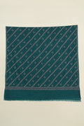 Kashmir Loom Sozni  Khatrast Flower Buti Hand Embroidered Pashmina Shawl Deep Teal