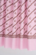 Kashmir Loom Sozni Khatrast Flower Buti Hand Embroidered Pashmina Shawl Rose Pink