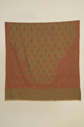 Kashmir Loom Sozni Koundar Butidar Hand Embroidered Pashmina Shawl Dark Natural