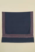Kashmir Loom Sozni Machi Buti Dordar Hand Embroidered Pashmina Shawl Neptune