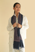 Kashmir Loom Sozni Machi Buti Dordar Hand Embroidered Pashmina Shawl Neptune