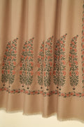Kashmir Loom Sozni Mehnoor Palledar Buta Hand Embroidered Pashmina Oversize Shawl Peach
