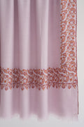 Kashmir Loom Sozni Mehrish Dordar Hand Embroidered Pashmina Shawl Catmint