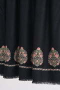 Kashmir Loom Sozni Naima Palledar Buta Hand Embroidered Pashmina Shawl Black