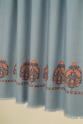 Kashmir Loom Sozni Naima Palledar Buta Hand Embroidered Pashmina Shawl Arctic
