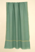 Kashmir Loom Sozni Nasrin Baildar Hand Embroidered Pashmina Stole Aquamarine