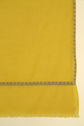 Kashmir Loom Sozni Nasrin Baildar Hand Embroidered Pashmina Stole Canary