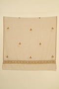 Kashmir Loom Sozni Nazlidor Butidar Hand Embroidered Pashmina Shawl Ivory