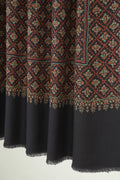 Kashmir Loom Sozni Neem Jamawar Hand Embroidered Pashmina Shawl Dark Purple