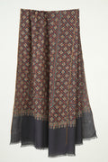 Kashmir Loom Sozni Neem Jamawar Hand Embroidered Pashmina Shawl Dark Purple