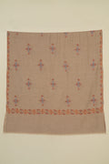 Kashmir Loom Sozni Neemdor Butidar Hand Embroidered Pashmina Shawl Natural